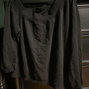 H&M Black Off The Shoulder Sweatshirt